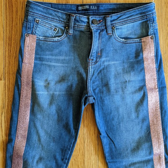 Zara jeans with sequin detail - Picture 2 of 4